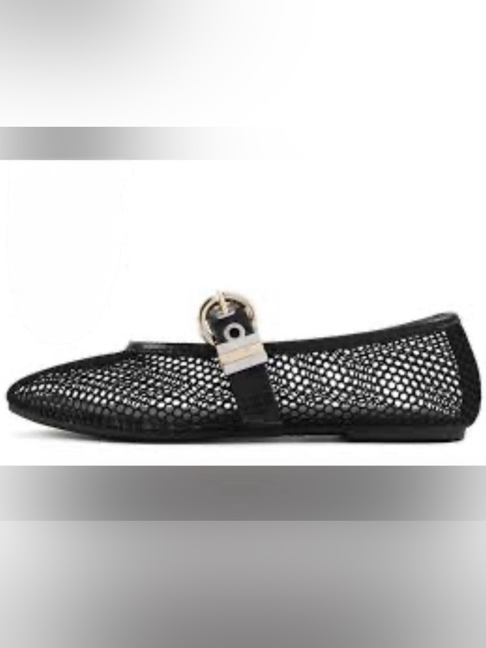 NIB [Soda] Mary Jane Marker Mesh Buckle Flats Black Women’s Multiple Sizes